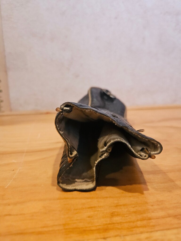 Vintage Black Leather Golf Club Head Cover