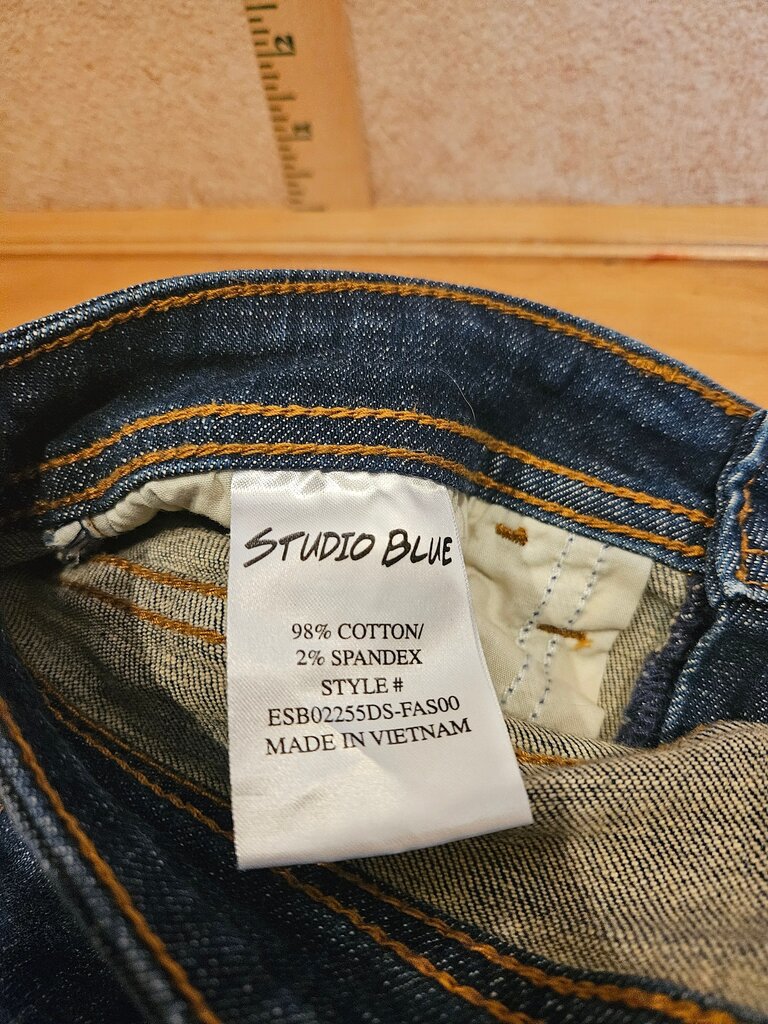 Studio Blue Distressed Denim Shorts