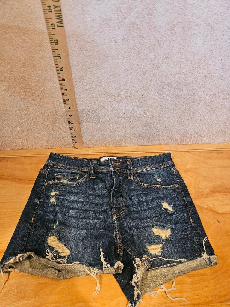 Studio Blue Distressed Denim Shorts