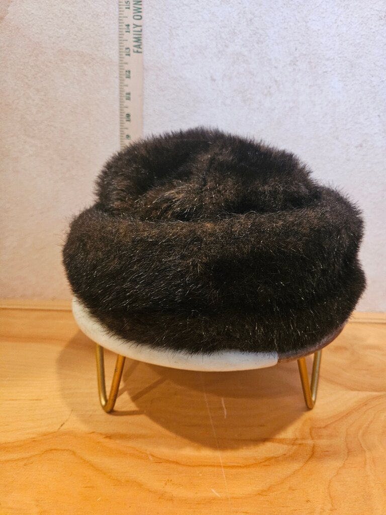 Fabulous Furs Black Faux Fur Hat