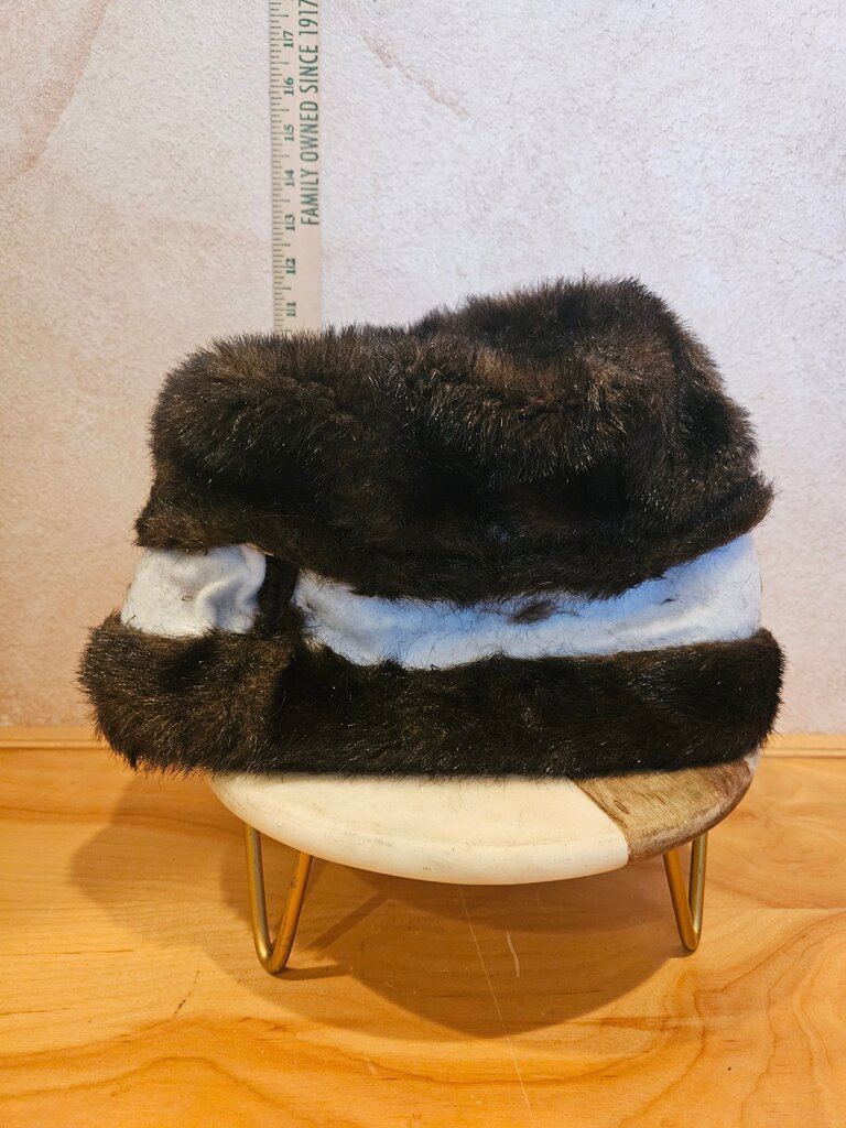 Fabulous Furs Black Faux Fur Hat