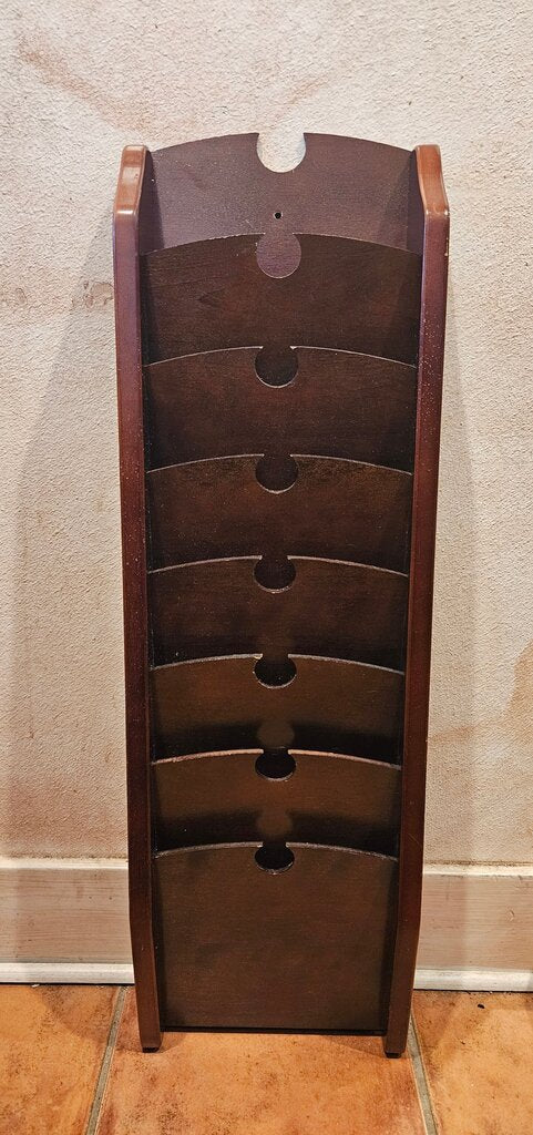 Wooden Multi Adjustable Modernist Wall Hanging Magazine Display Rack Wall-Mount Mail Organizer