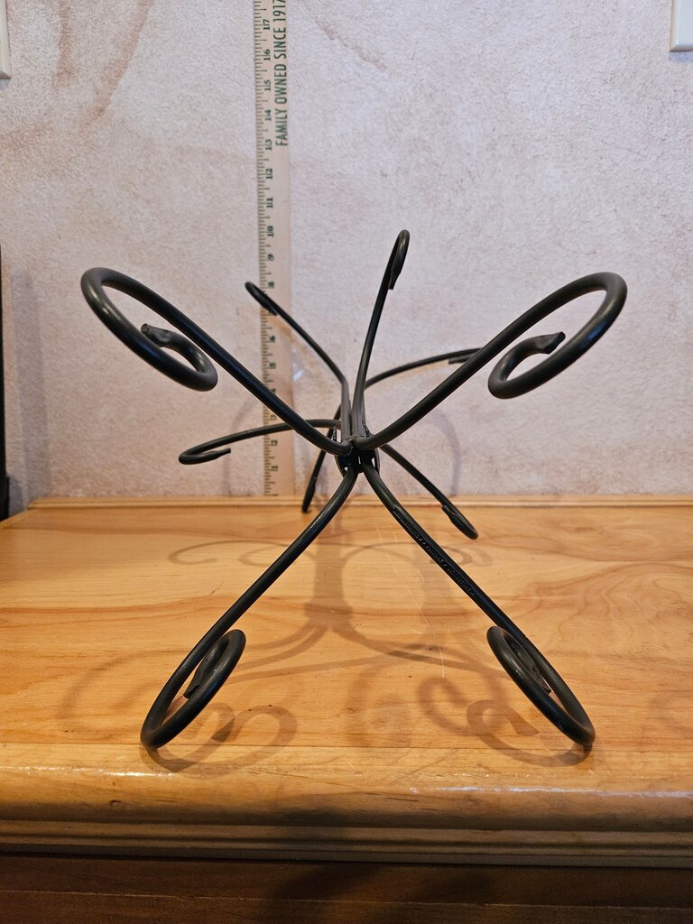 Longaberger Foundry Black 16" Wrought Iron 6 Cup Mug Rack Stand Tree Elegant Black Wire Stand