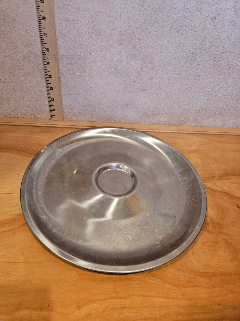 Vintage Kalmar Denmark Stainless Steel Serving Tray Cloche base chip server Mid Century Modern