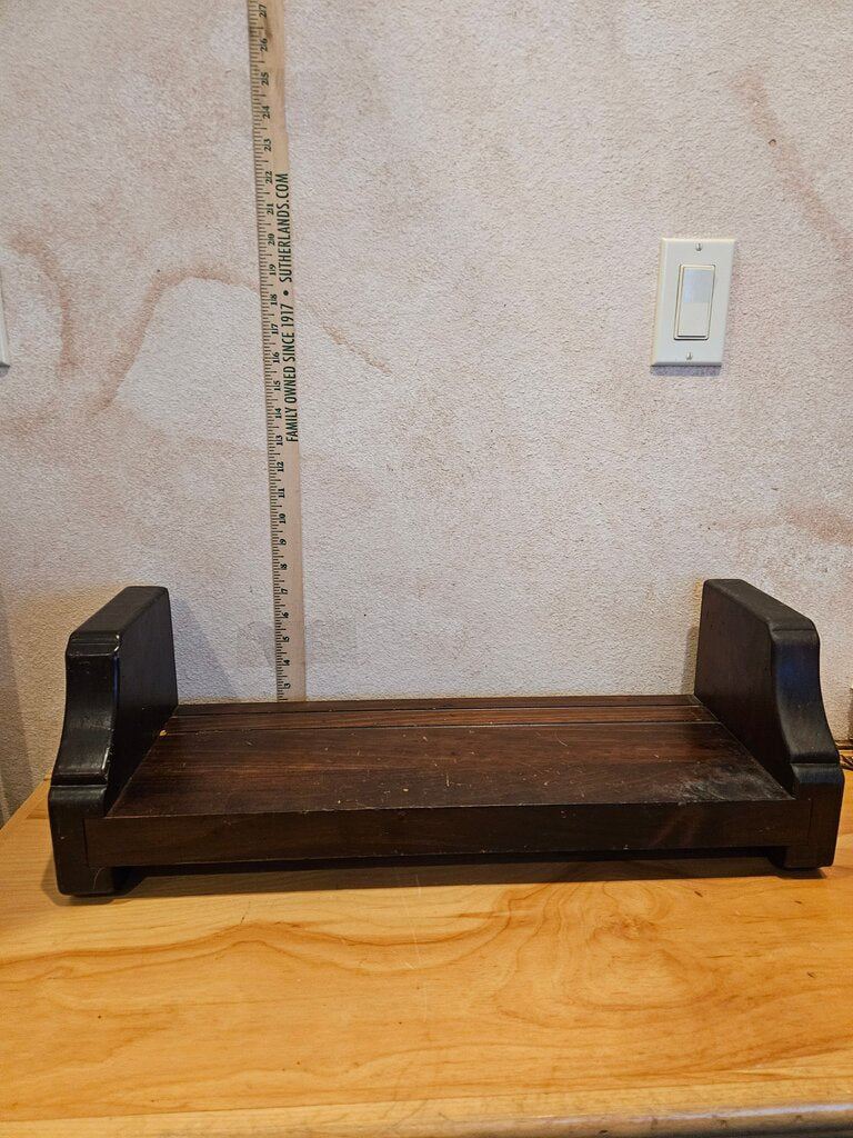 Danish Style MCM Wood Book Shelf Bookshelf Recipe Countertop Arts & Crafts Vintage book trough