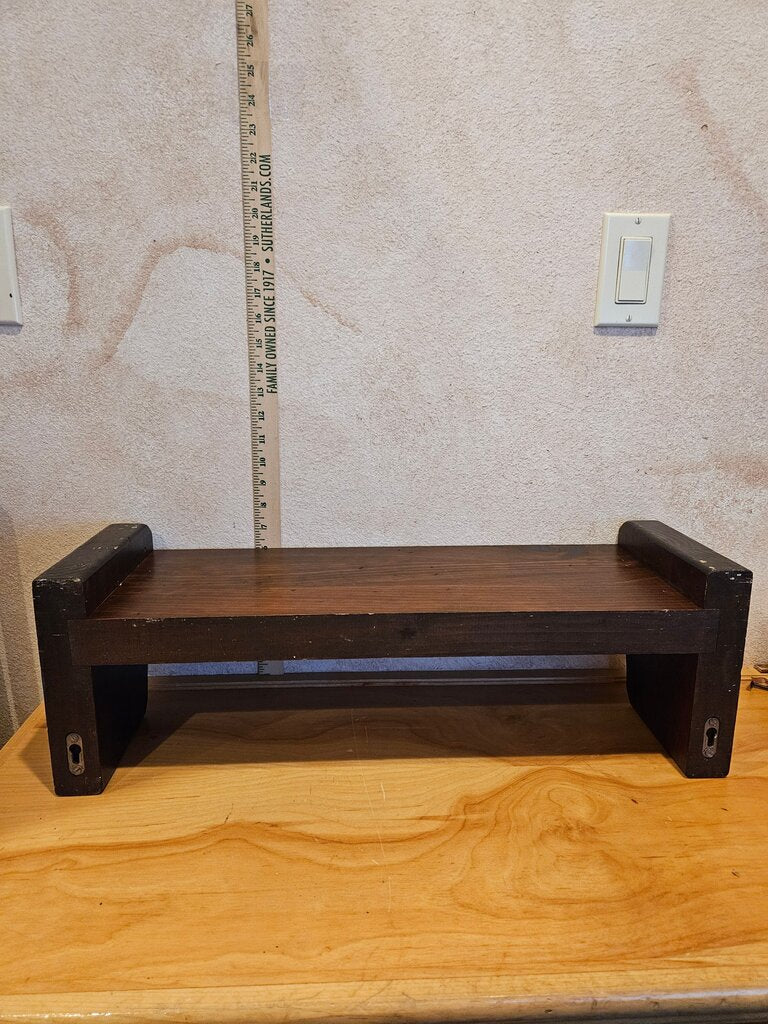 Danish Style MCM Wood Book Shelf Bookshelf Recipe Countertop Arts & Crafts Vintage book trough