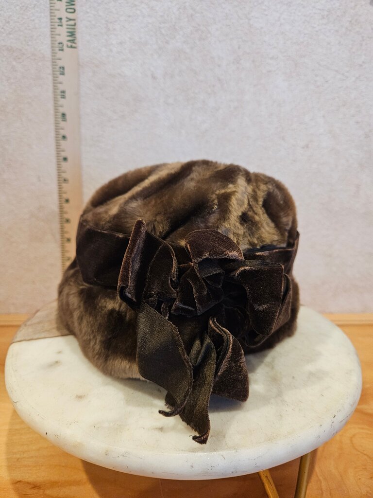 Vintage Amrose New York Brown Fur Hat