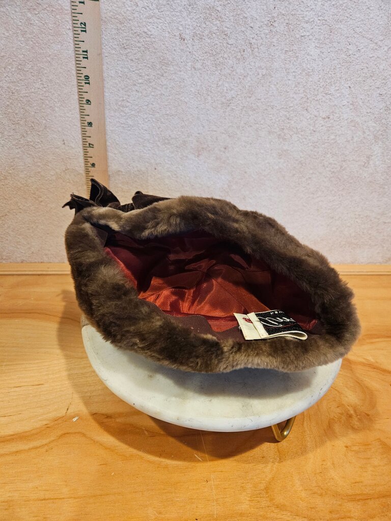 Vintage Amrose New York Brown Fur Hat