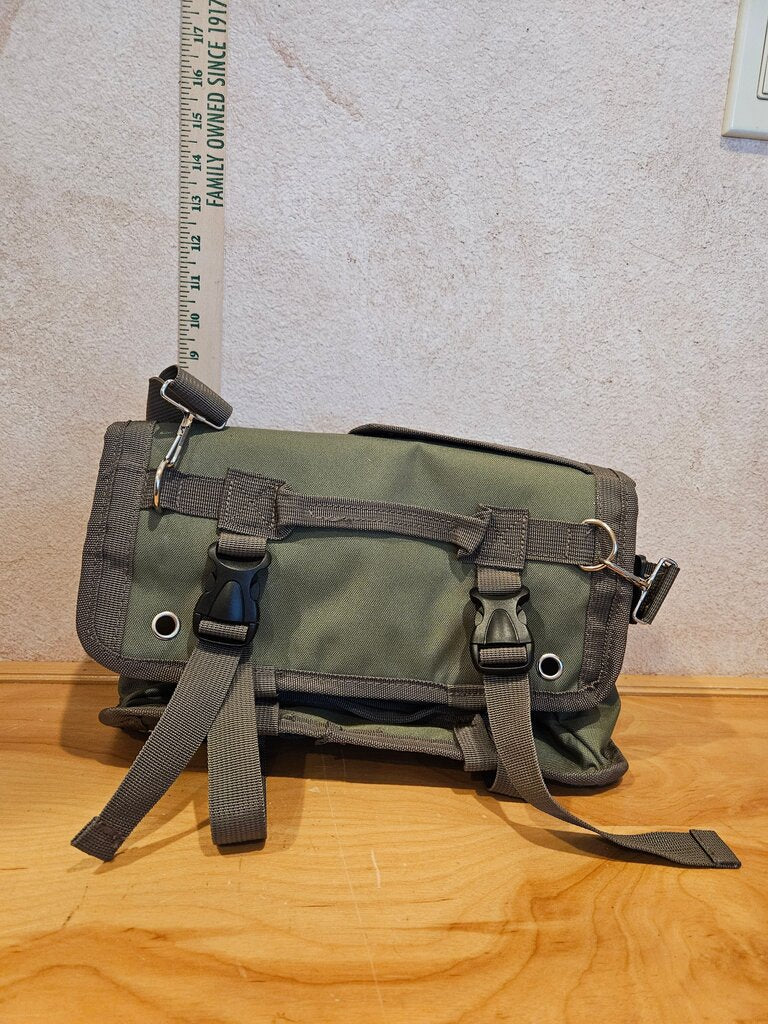 Green Canvas Messenger Bag