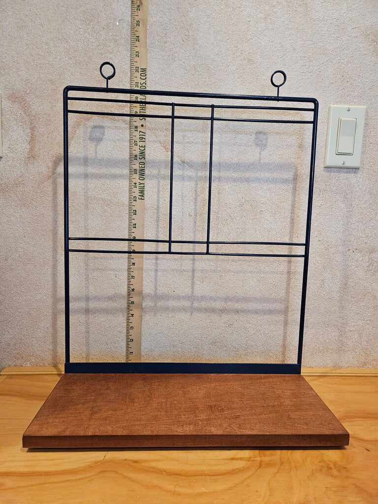 Jewelry Shelf wall mount Black Metal Display Rack earrings, necklaces organizer