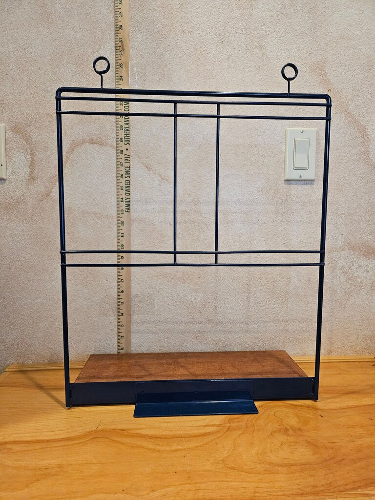 Jewelry Shelf wall mount Black Metal Display Rack earrings, necklaces organizer