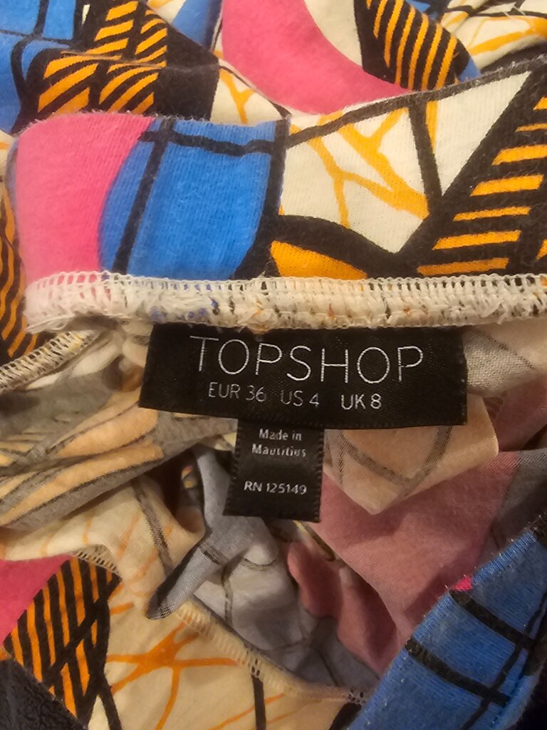 TOPSHOP Multicolor Printed Skirt