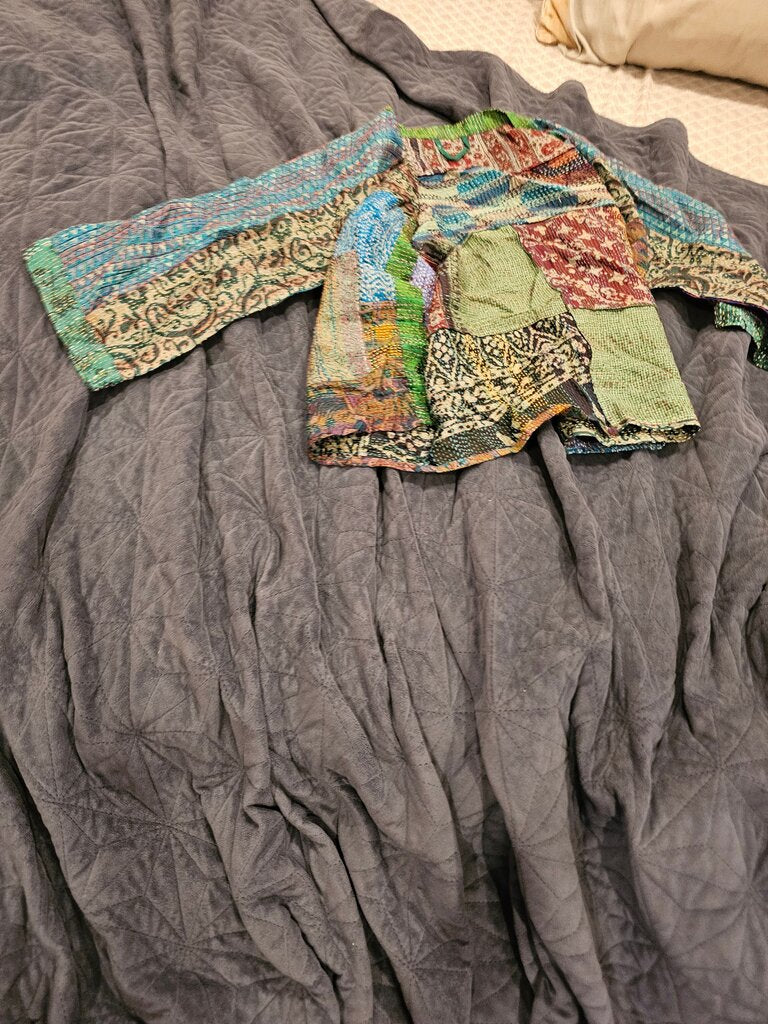 Colorful Patchwork Kimono Jacket