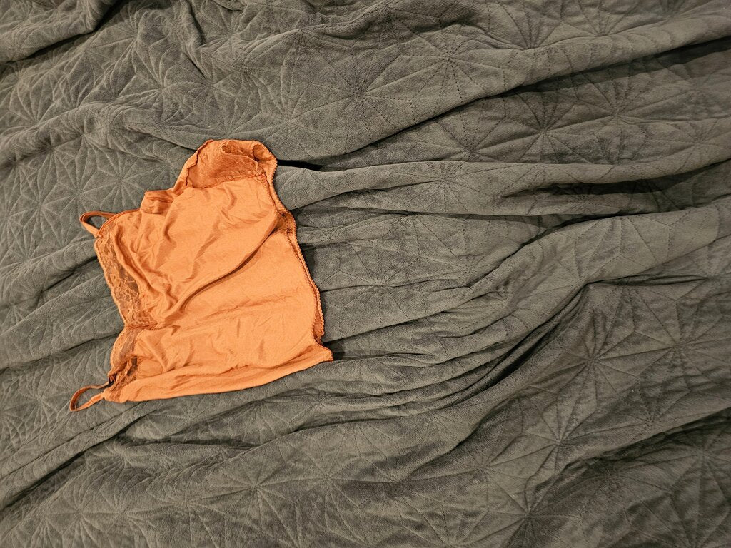 Orange Lace Trim Camisole