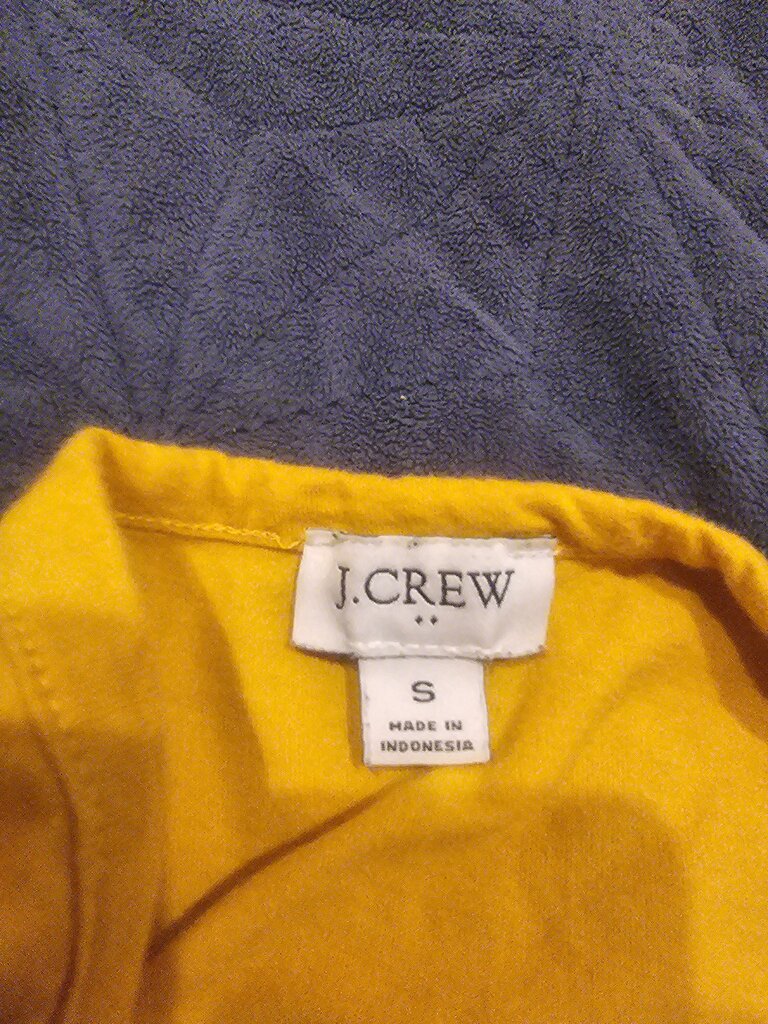 J.Crew Girls' Yellow Sleeveless Tunic with Eyelet Hem