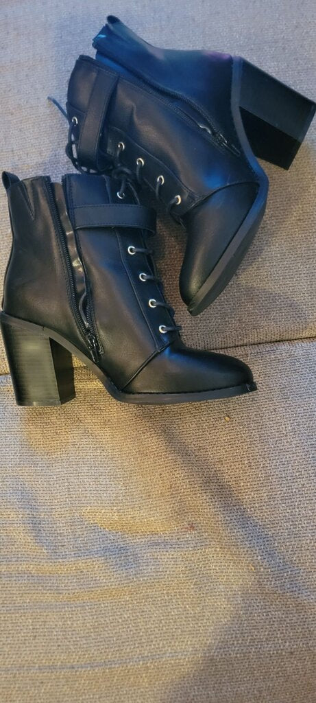 Women's Black Heeled Ankle Boots