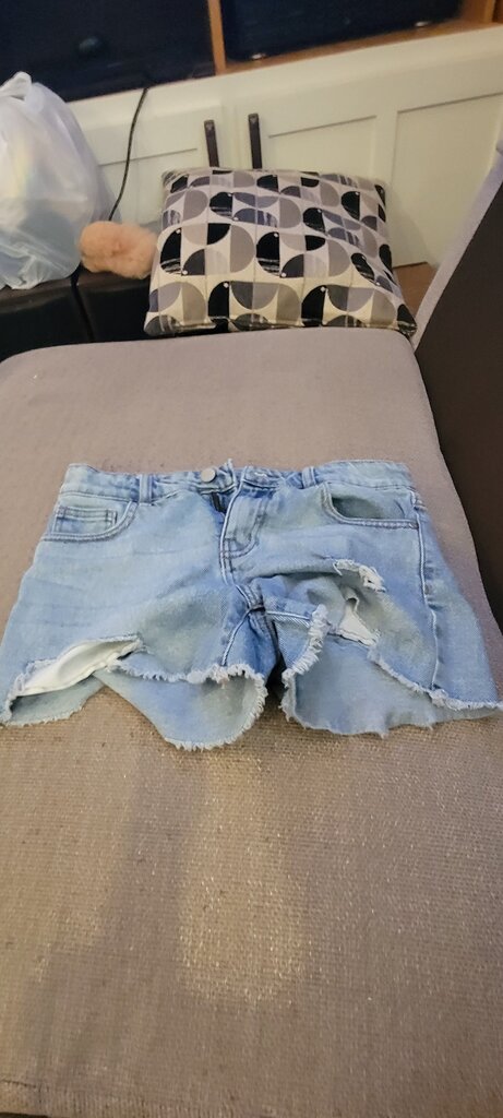 Girls Distressed Denim Shorts