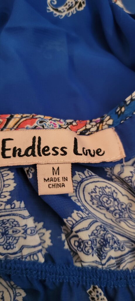 Endless Love Blue Paisley Print Dress