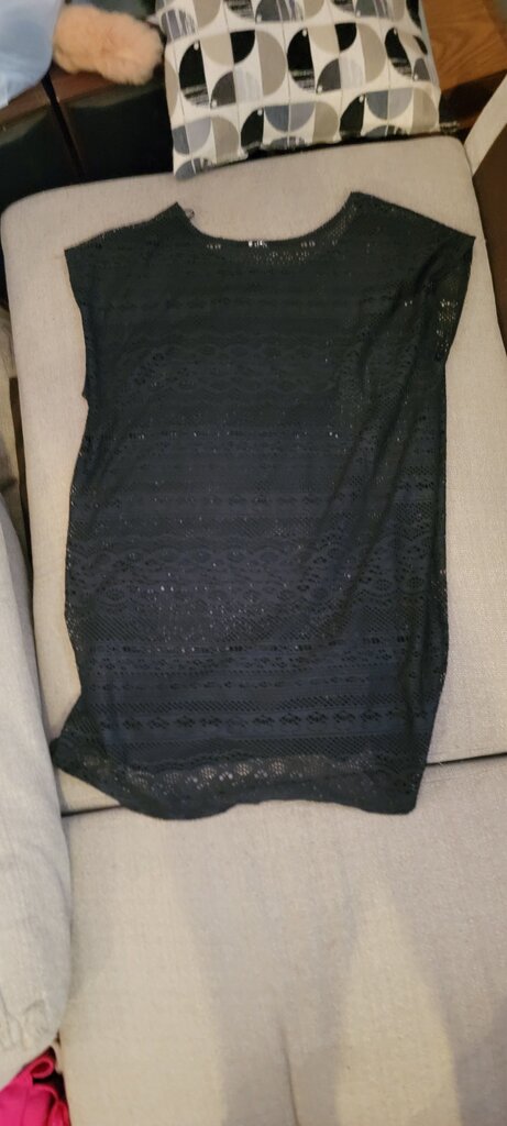 Black Lace Overlay Top