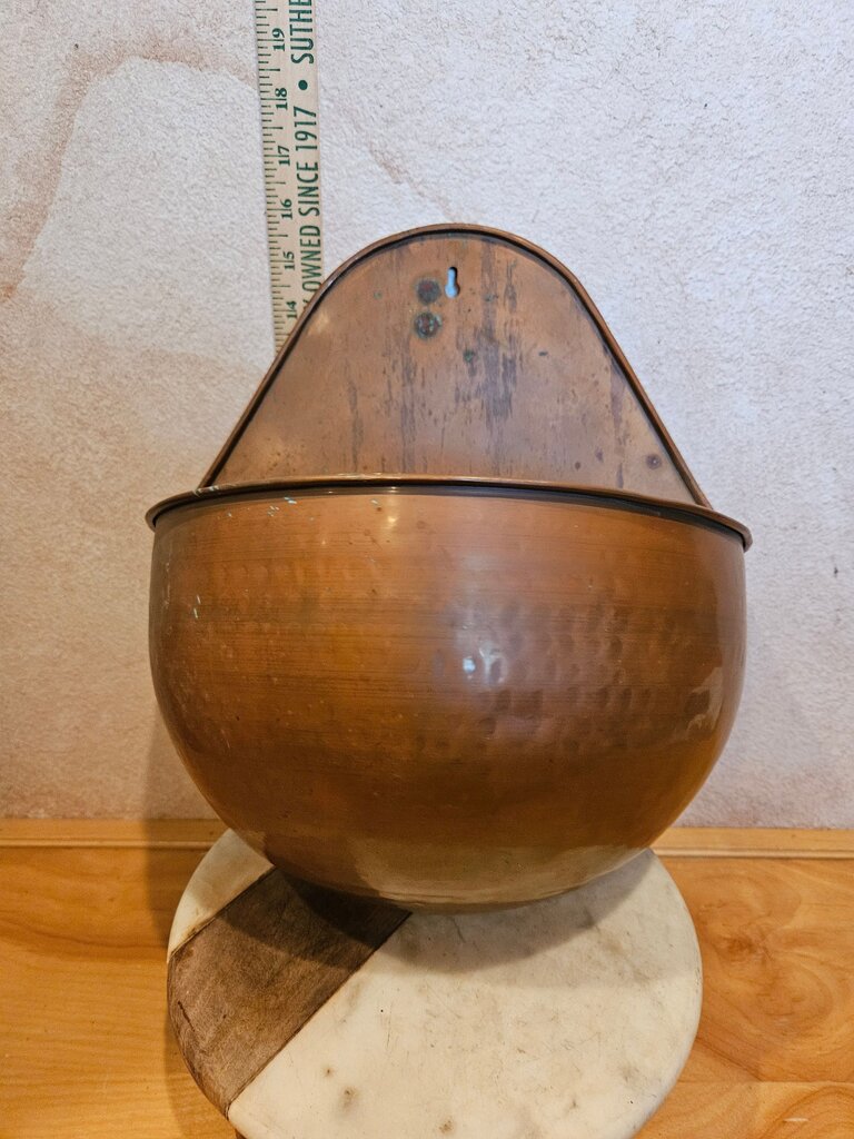 Have one to sell? Sell now Vintage Hammere Copper Metal Wall Pocket Planter Brutalist Art Craft Mission RARE