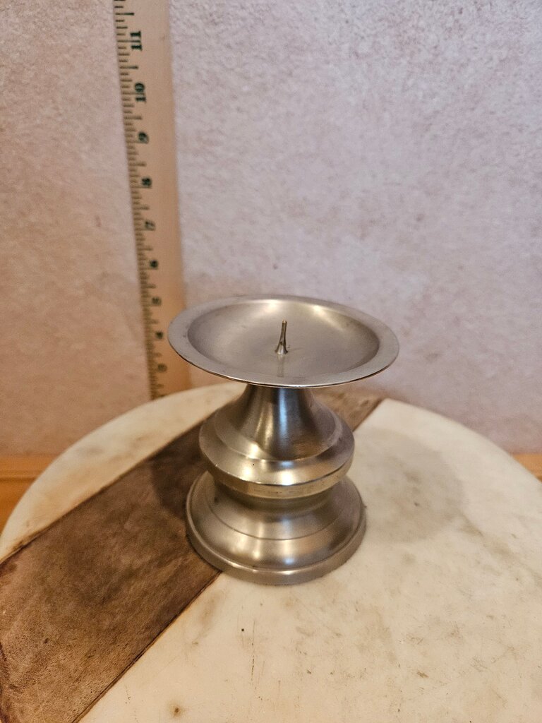 Vintage large pilar brass candle holder base for large pillar candles
