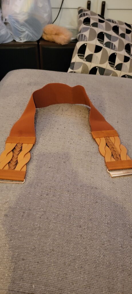 Braided Brown Elastic Waistband