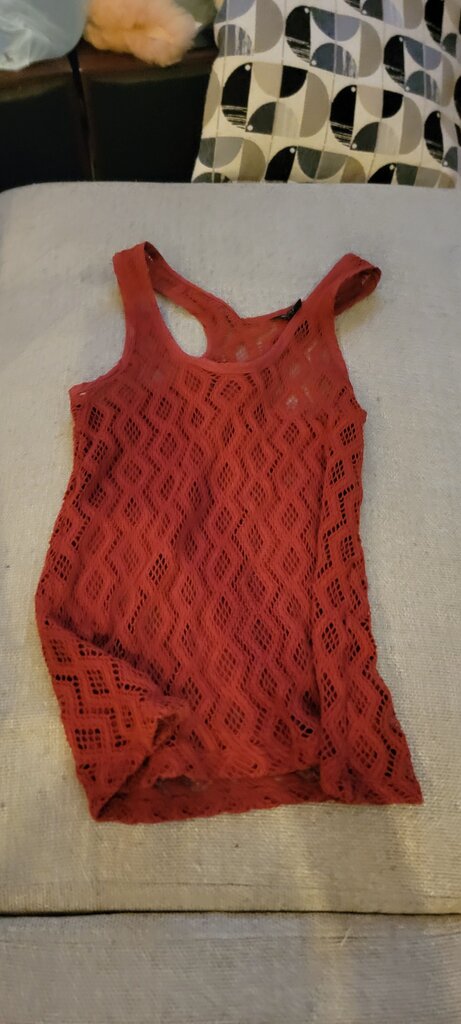 Banana Republic Red Lace Tank Top