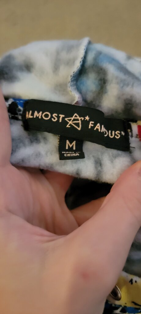 Almost Famous Colorful Printed Hoodie