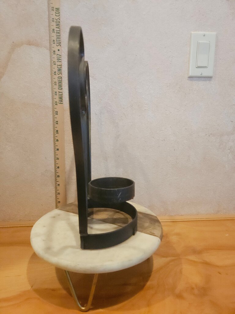 Rustic Metal Angel Silhouette Candle Holder Country Christmas Decor 12.75" Tall Unique