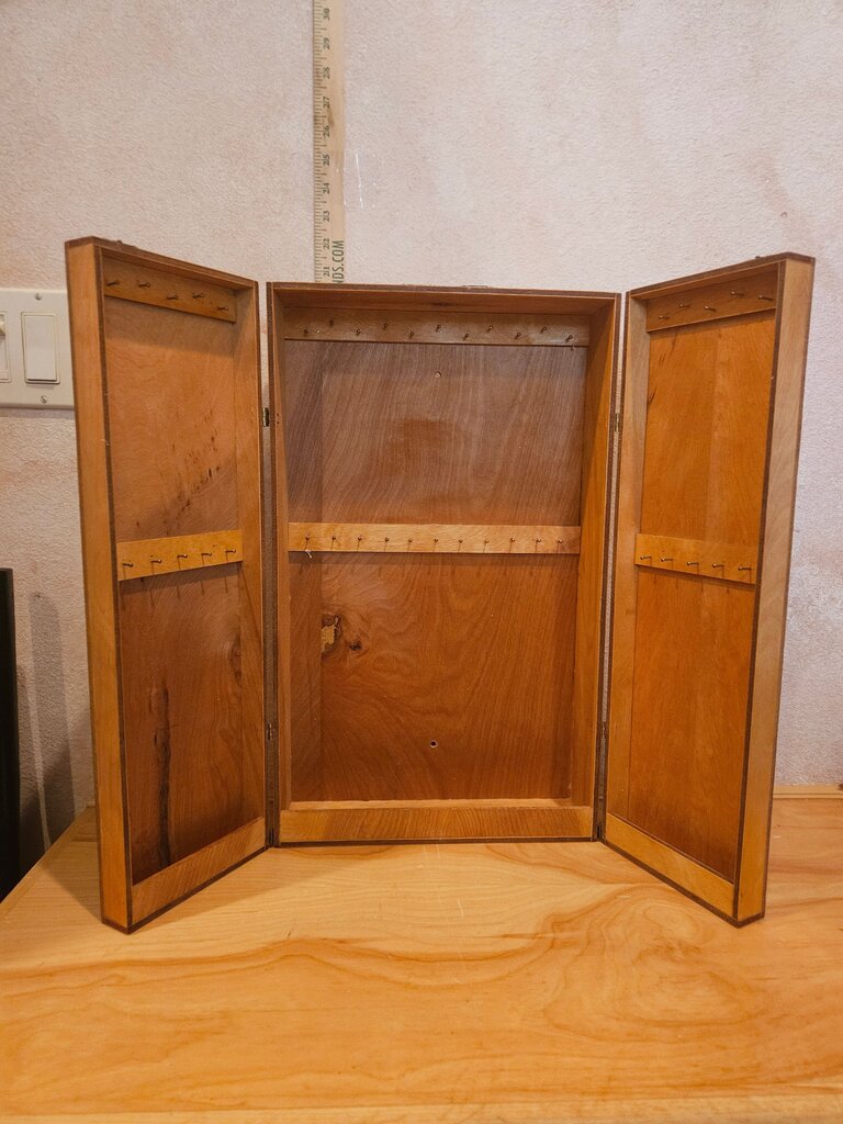 Jewelry Shelf wall mount Display Hinged Box for earrings, necklaces organizer