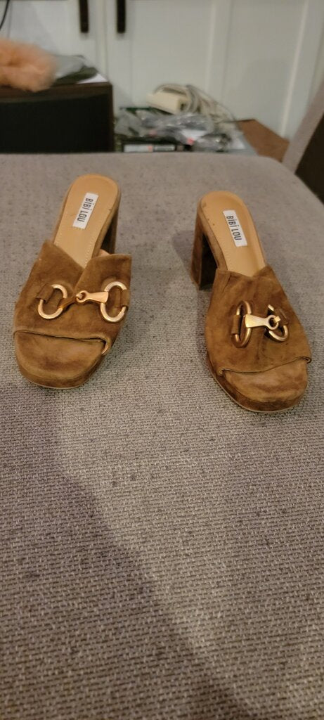 Bibi Lou Suede Heeled Mules