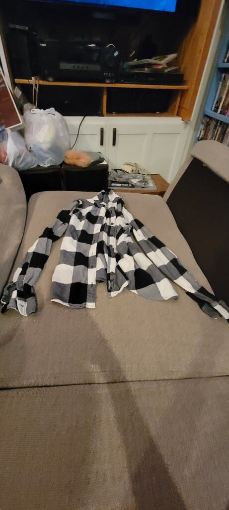 Abercrombie & Fitch Black and White Checkered Shirt