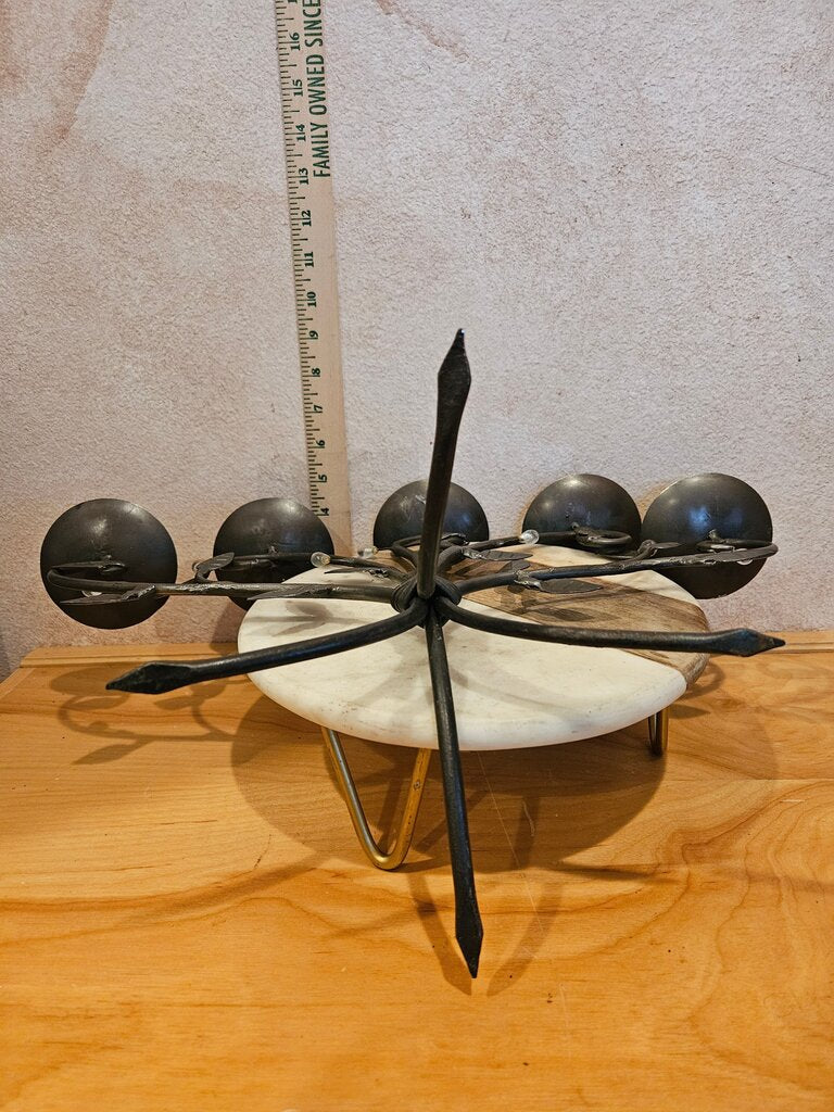 Decorative Black Candle Holder w Leaf Design gothic wicken witchy halloween fall decor gobblincore