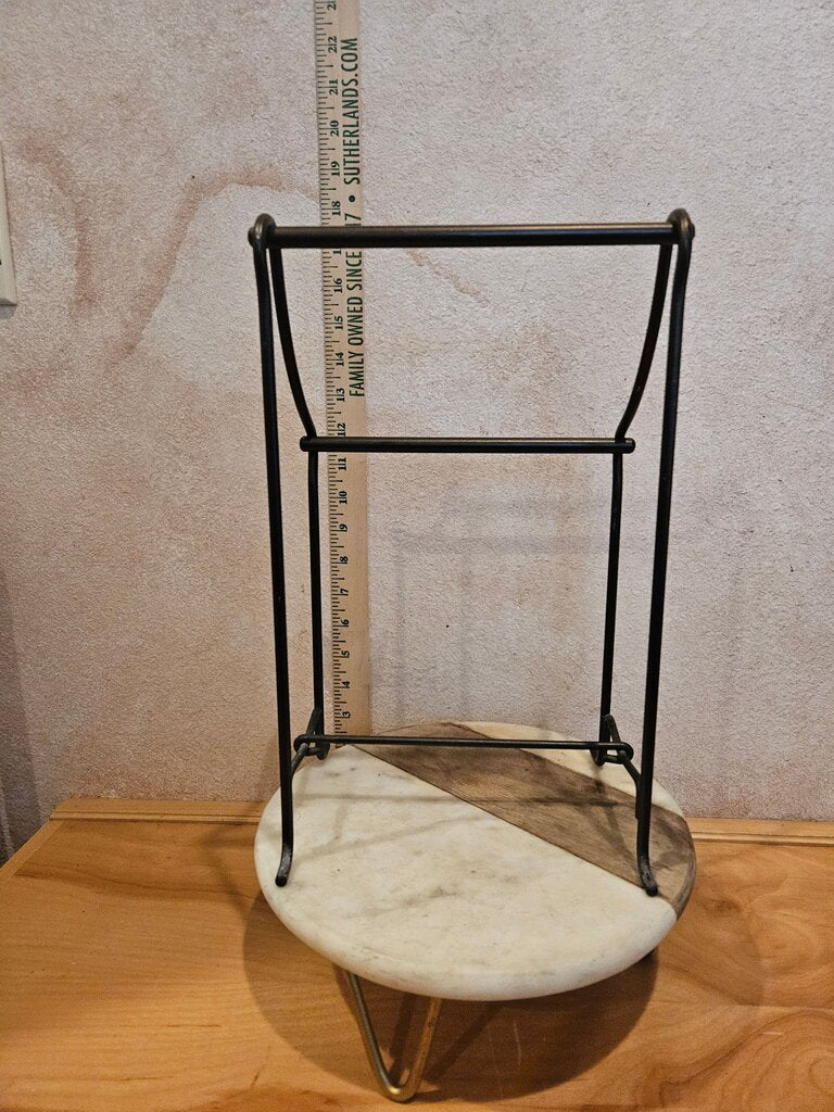 Black Metal Tea Towel Kitchen or bathroom display tabletop towel stand