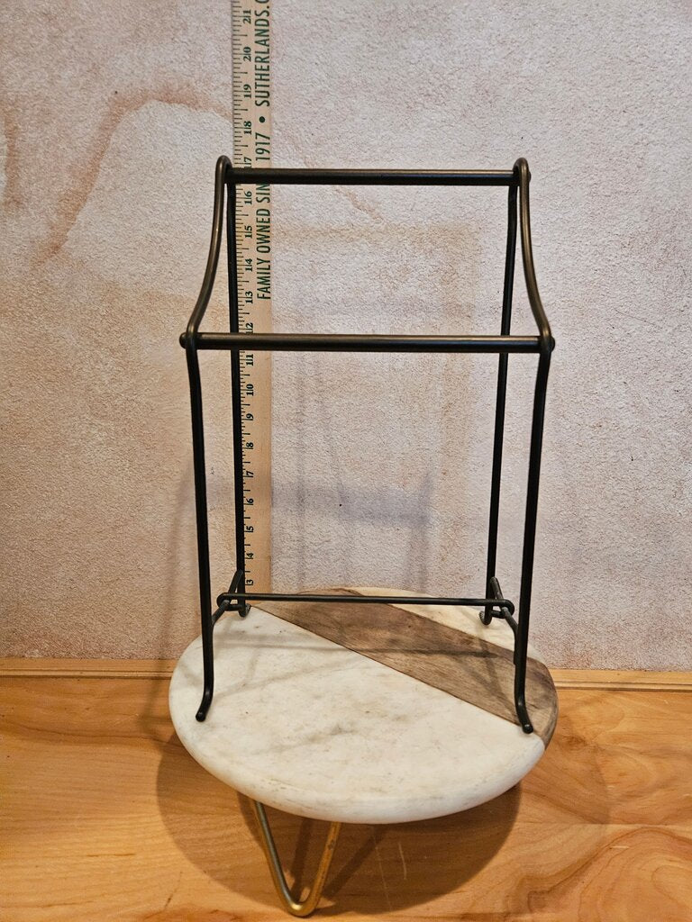 Black Metal Tea Towel Kitchen or bathroom display tabletop towel stand