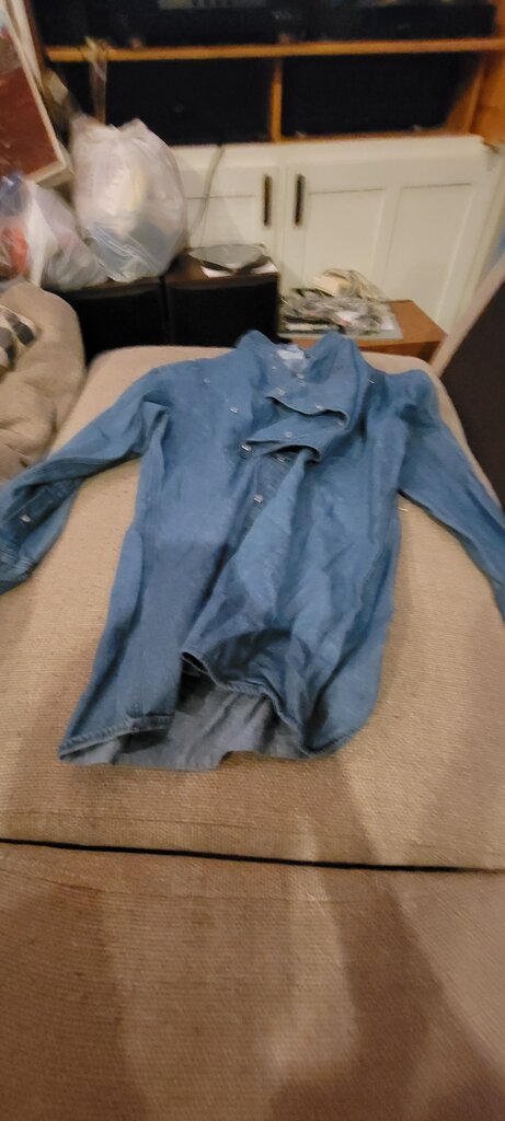 Men's Denim Button-Up Shirt