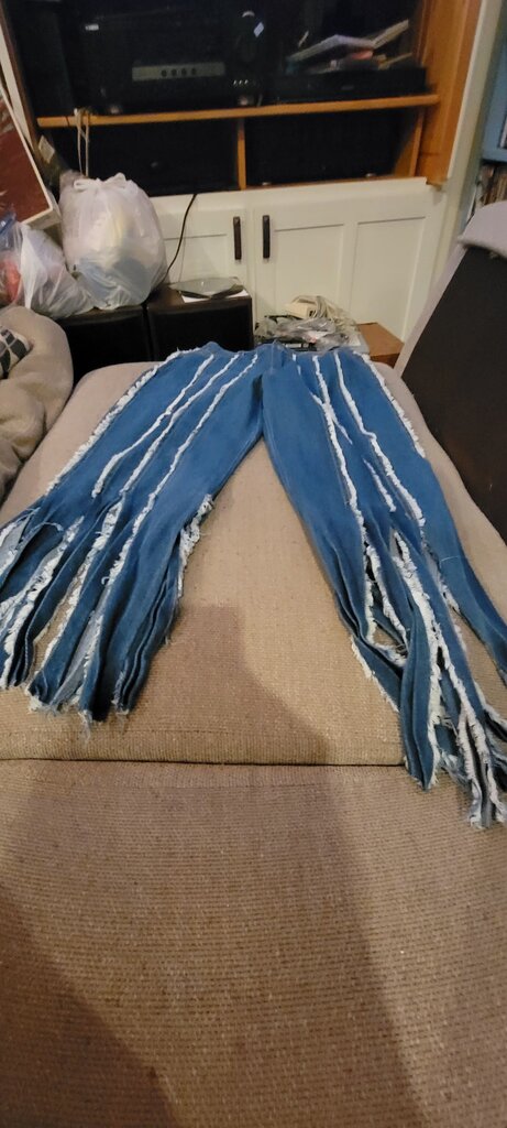 Spoon Jeans Distressed Blue Denim Pants