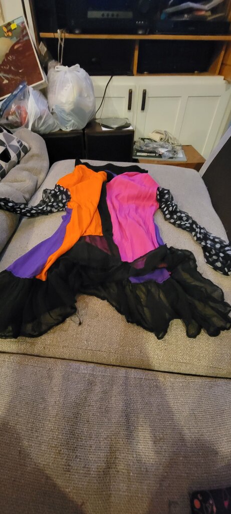 Retro Colorful Layered Dress