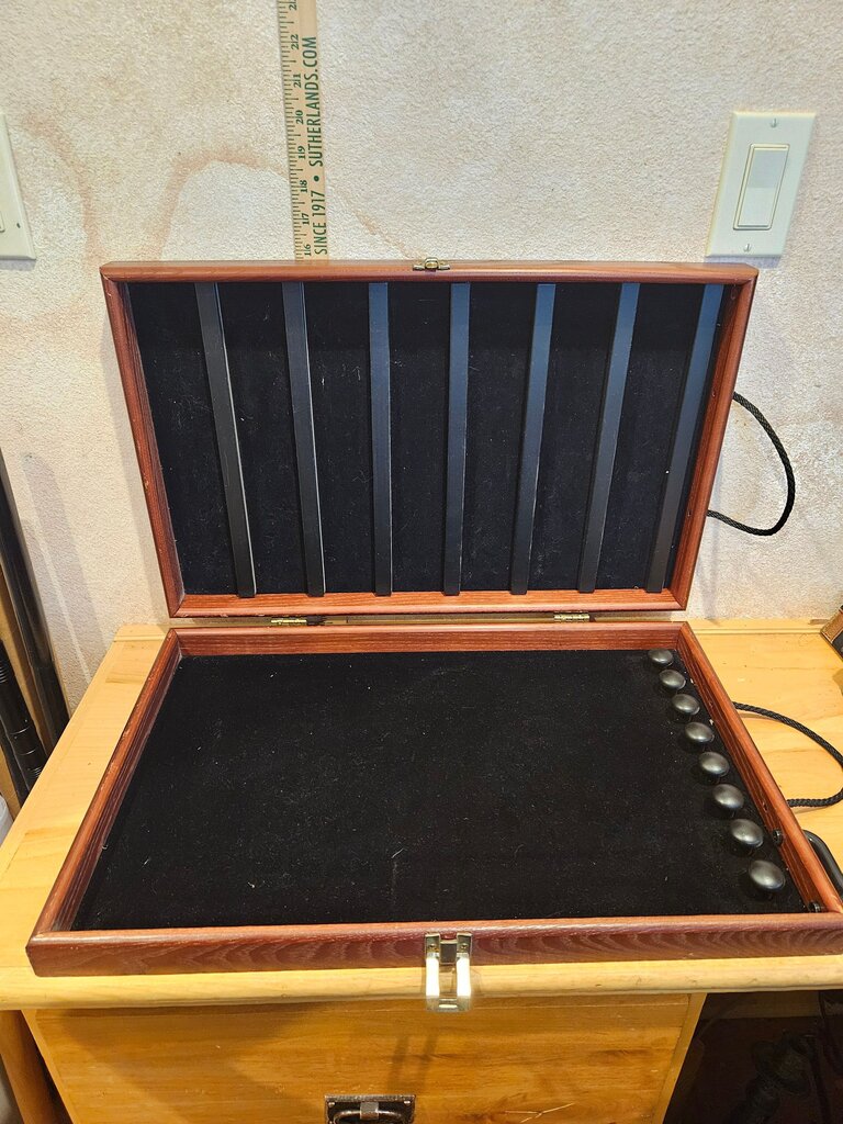 Jewelry Shelf wall mount Display Hinged Box w carry handles for earrings, necklaces organizer