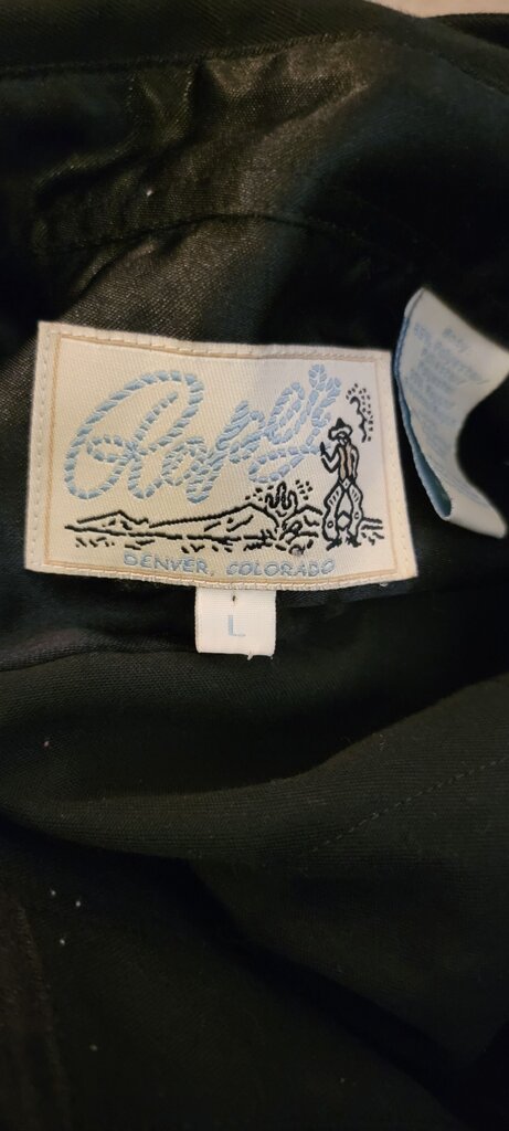 Roper Western Shirt Black with Embroidery