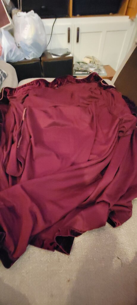 Elegant Burgundy Velvet Dress