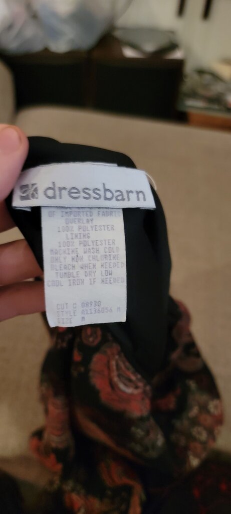 Patterned Black Dress Skirt