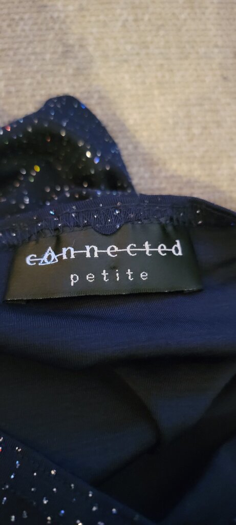Connected Petite Sparkly Long Sleeve Top