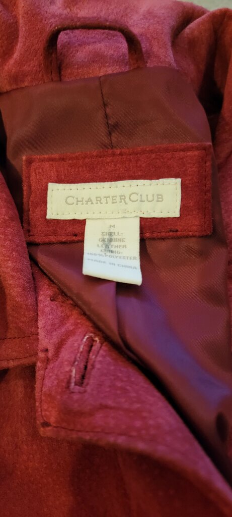 Charter Club Women's Pink Suede Jacket