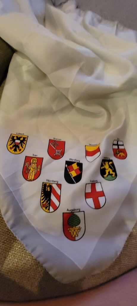 Vintage German Flags Table Cloth