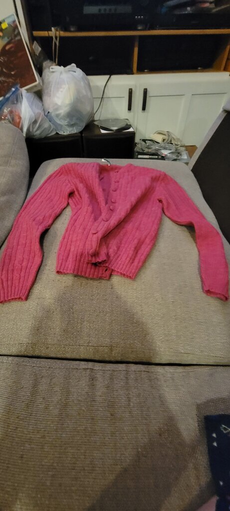 Majestic 100% Wool Pink Cardigan