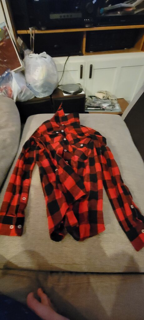 Red and Black Plaid Shirt