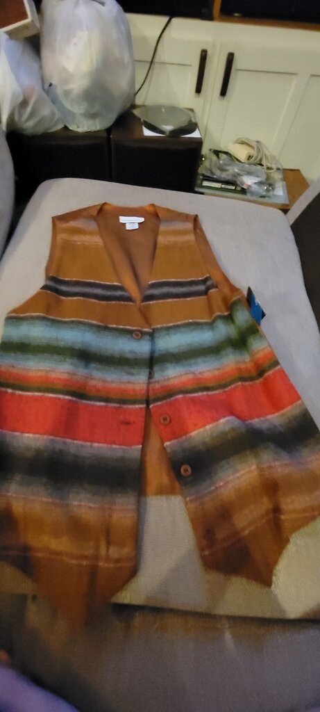 Intriguing Threads Striped Vest