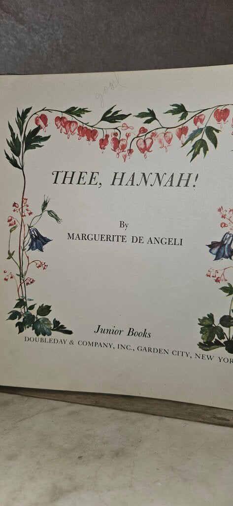 Thee, Hannah! by Marguerite de Angeli
