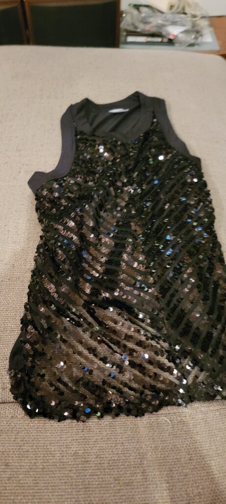 No Boundaries Black Sequin Tank Top